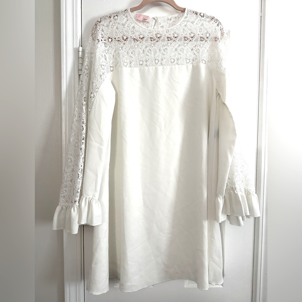 GIAMBA Paris Giambattista Valli White Lace Yoke Mini Dress - Sz 40 (2-4) - Picture 8 of 8